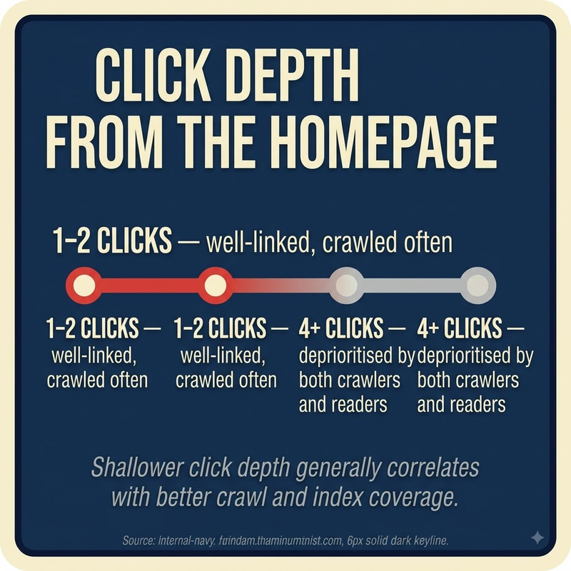 Internal Linking: click depth