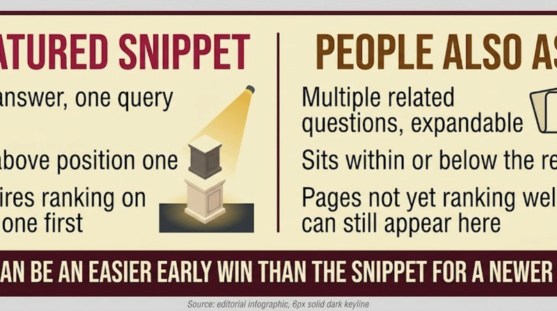 People Also Ask: vs featured snippet
