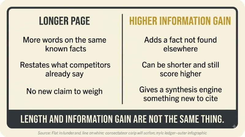 Information Gain: vs word count