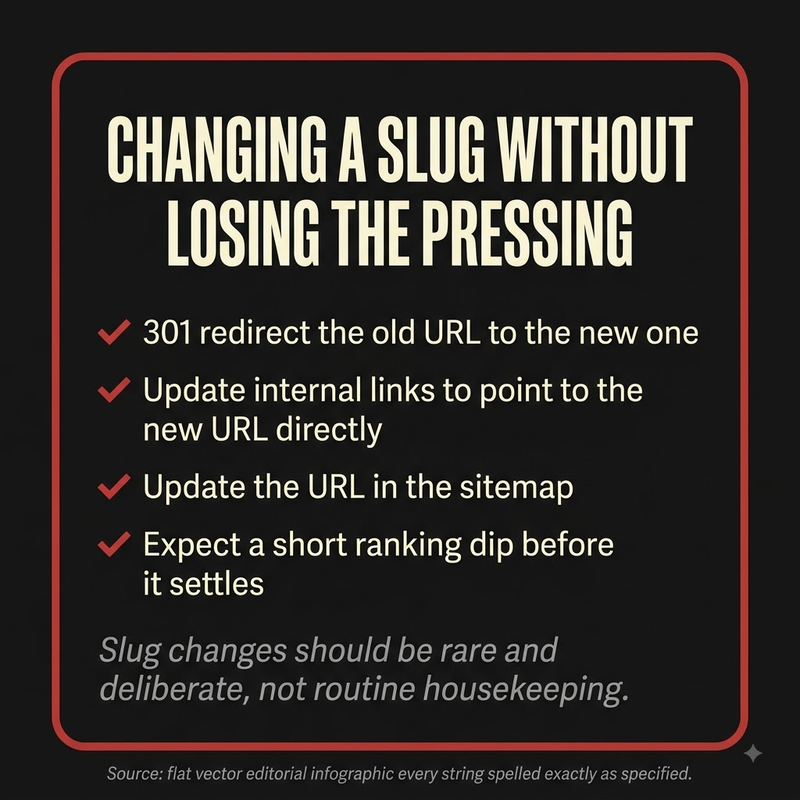 URL Slug: changing safely