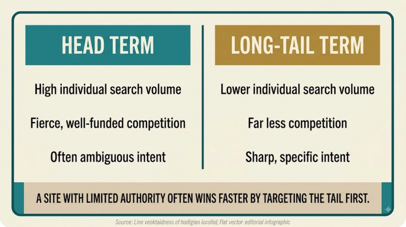 Long-Tail Keyword: vs head term