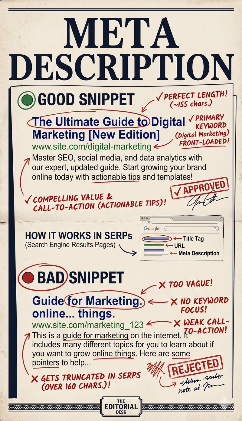 Meta Description infographic