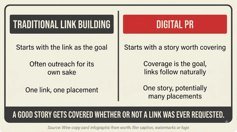 Digital PR: vs link building