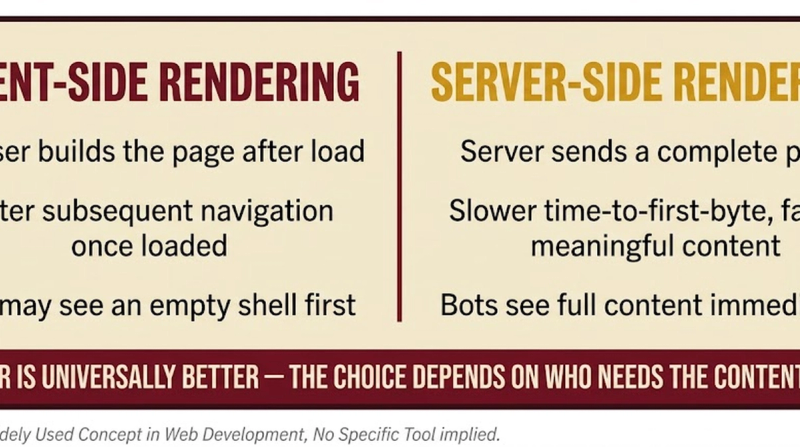 Client-Side Rendering concept diagram
