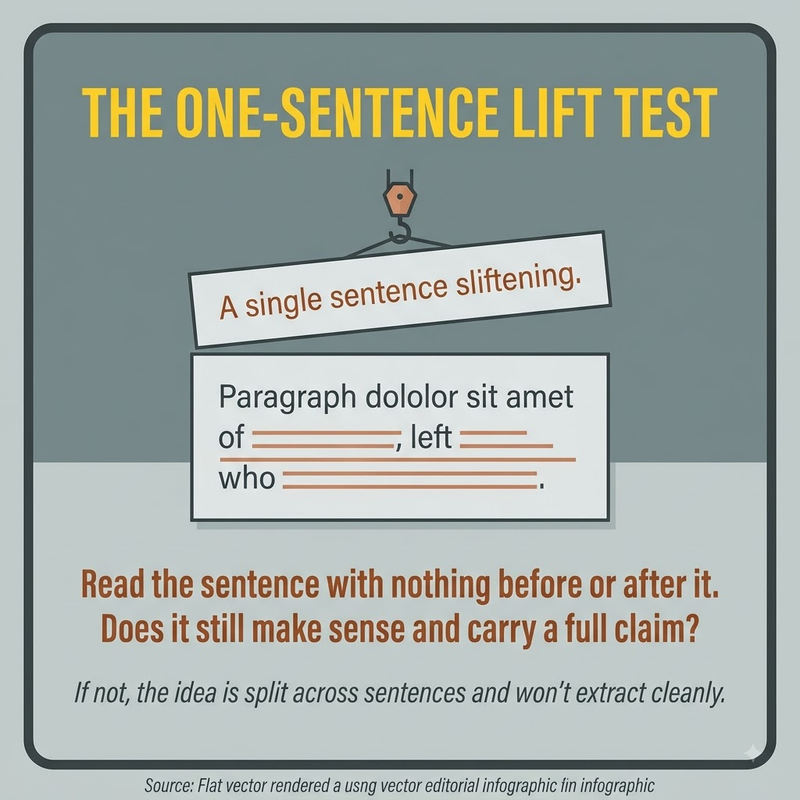 Extractability: passage test