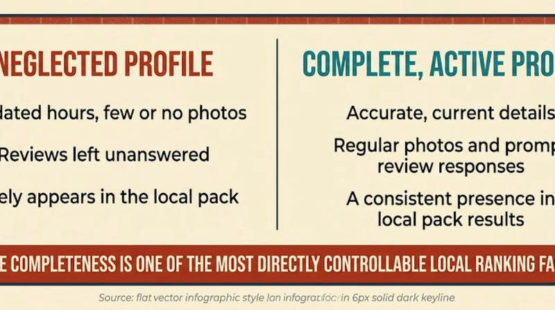 Google Business Profile: complete vs neglected