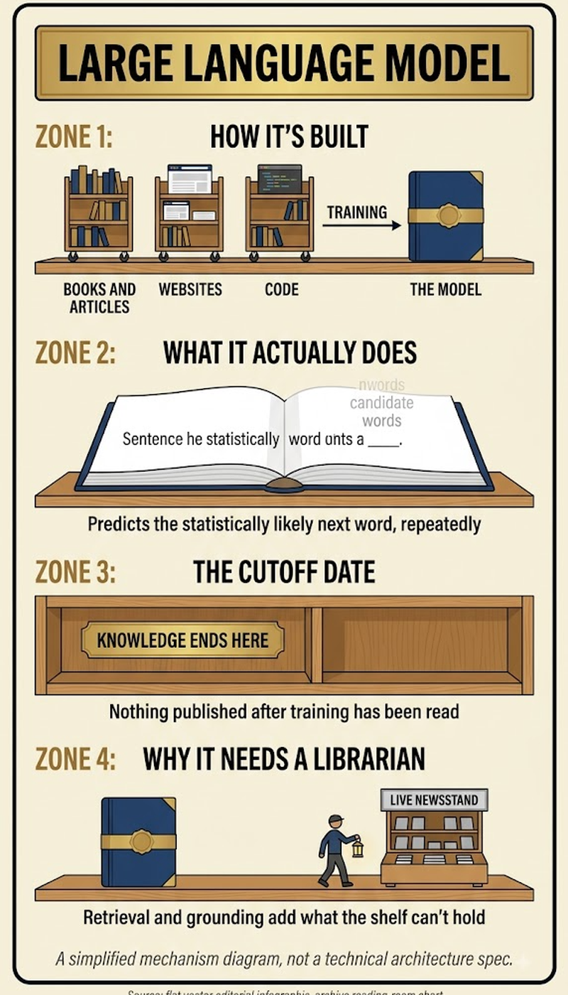 What shapes an LLM's answer: training data, live retrieval, prompt context, and corroboration