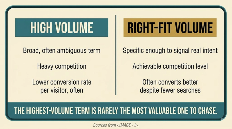 Search Volume: high vs right fit