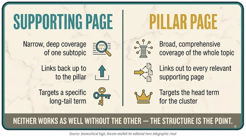 Pillar Page: vs supporting page
