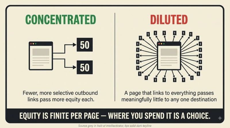 Link Equity: concentration vs dilution