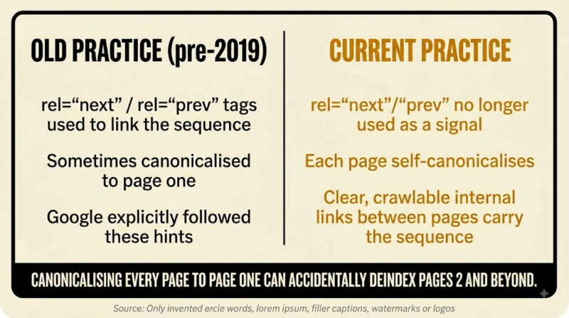 Pagination: old vs current practice