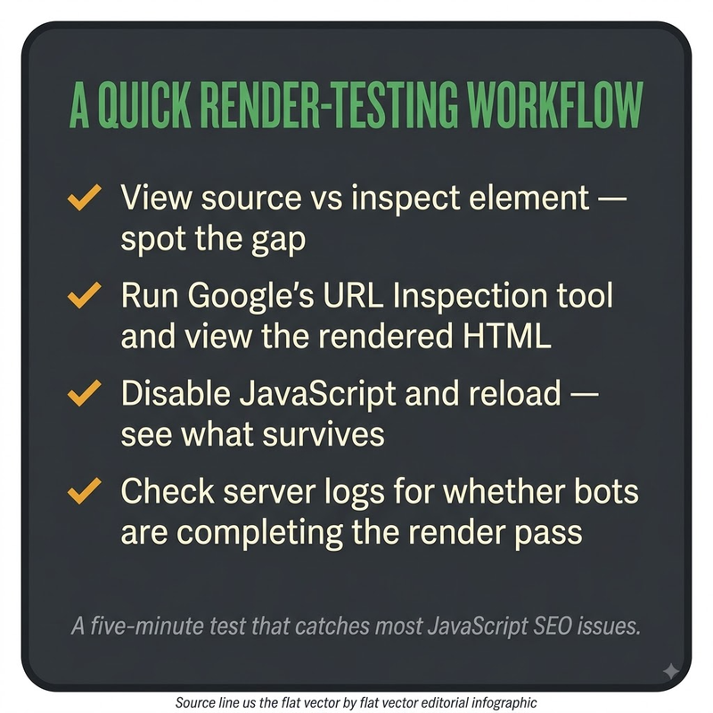 JavaScript SEO: render testing