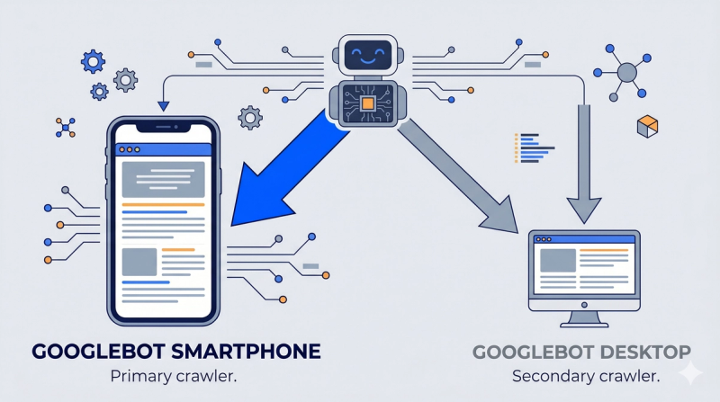 Googlebot Smartphone is the primary crawler under mobile-first indexing