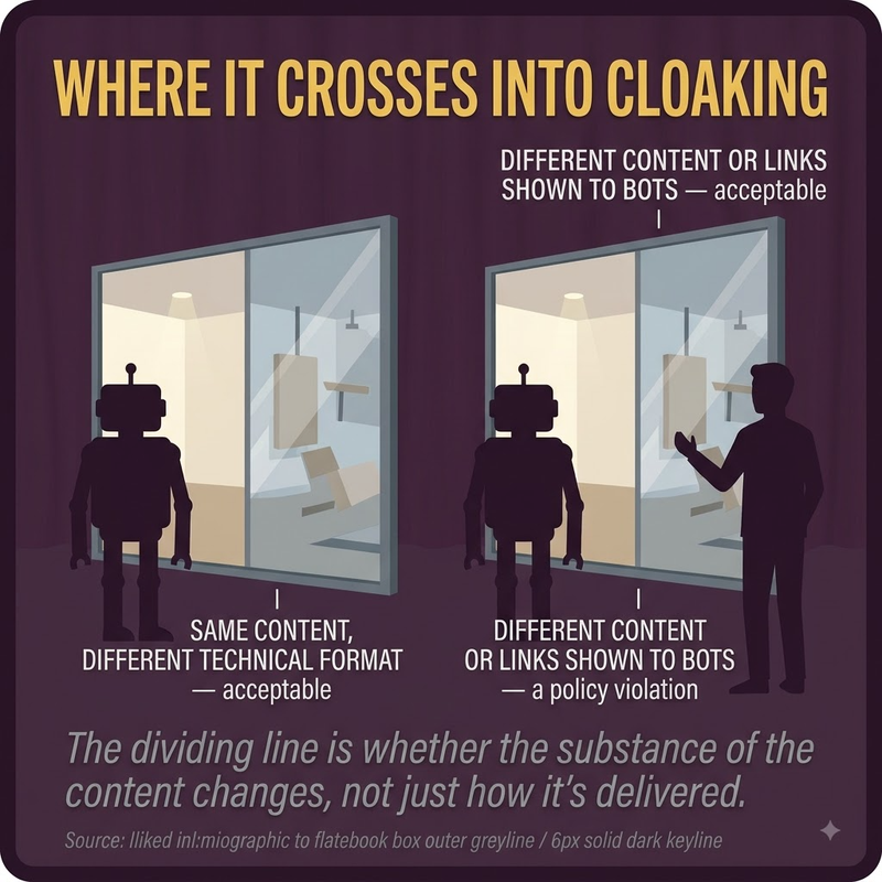 Dynamic Rendering: cloaking line