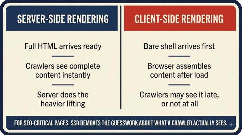Server-Side Rendering concept diagram