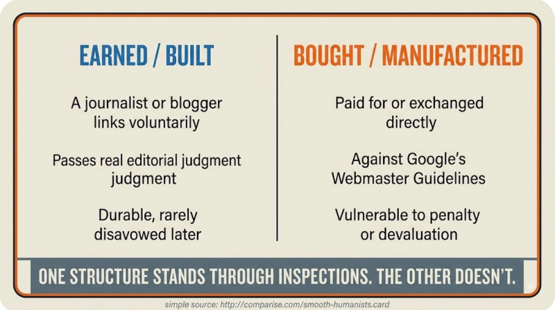 Link Building: earned vs manufactured
