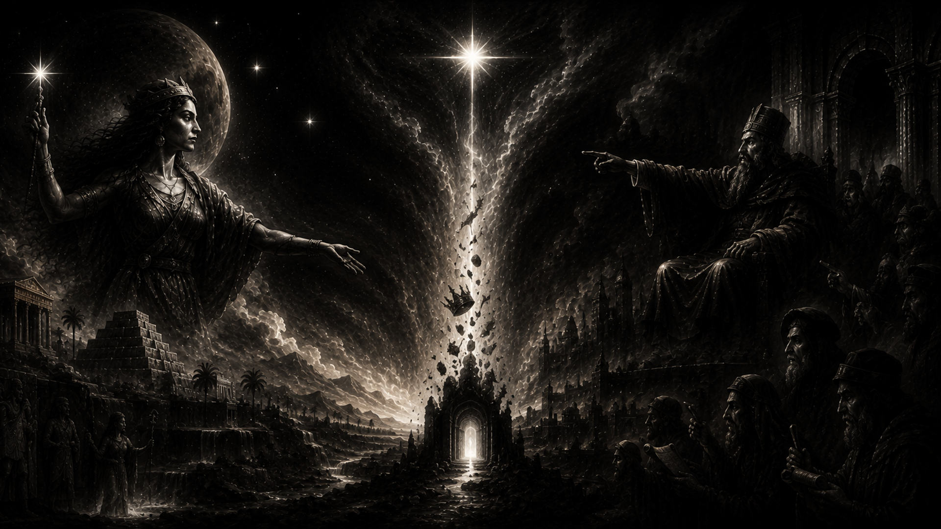 Illustration for The Rewritten Fall: How Satan Was Made – and the Feminine Was Left to Bear the Shame
