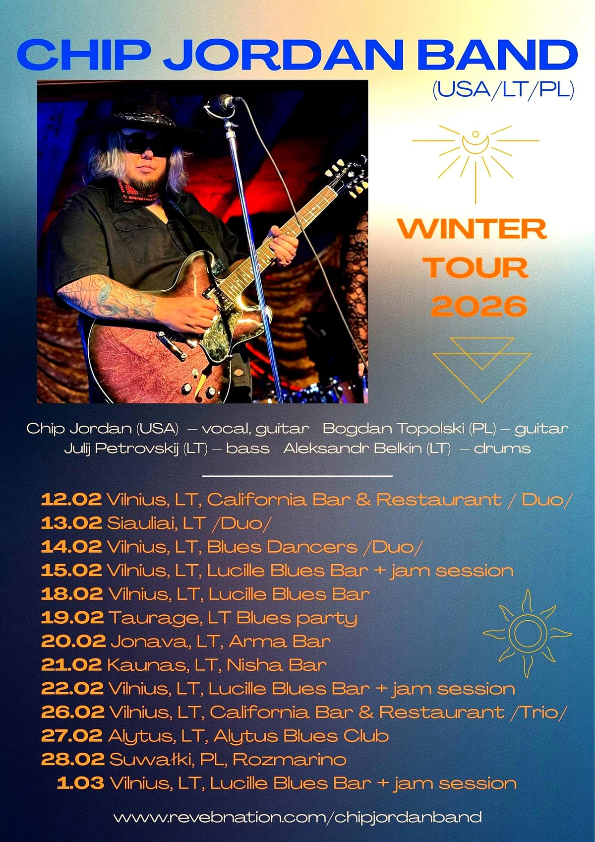 CHIP JORDAN – autentiškas bliuzo ir rokenrolo balsas iš JAV!