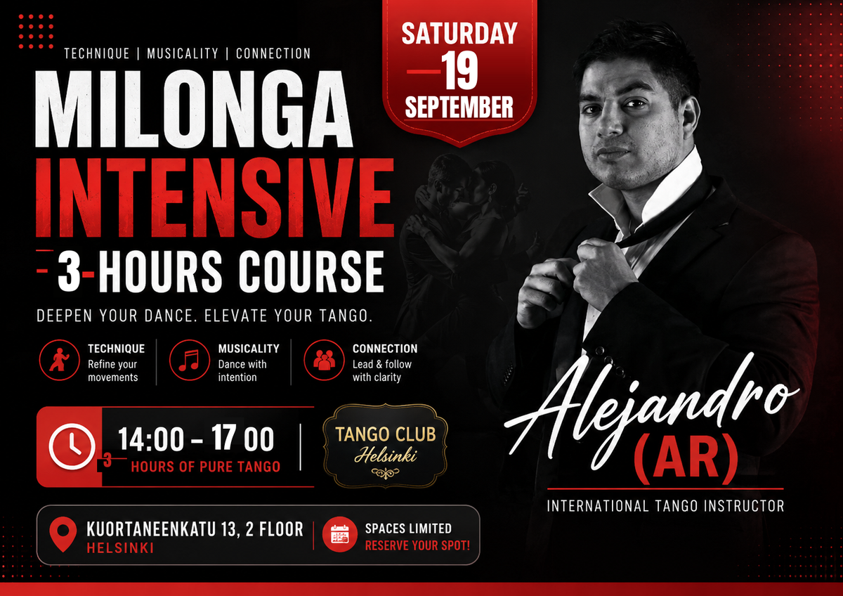 3 Hours Milonga Intensive Workshop