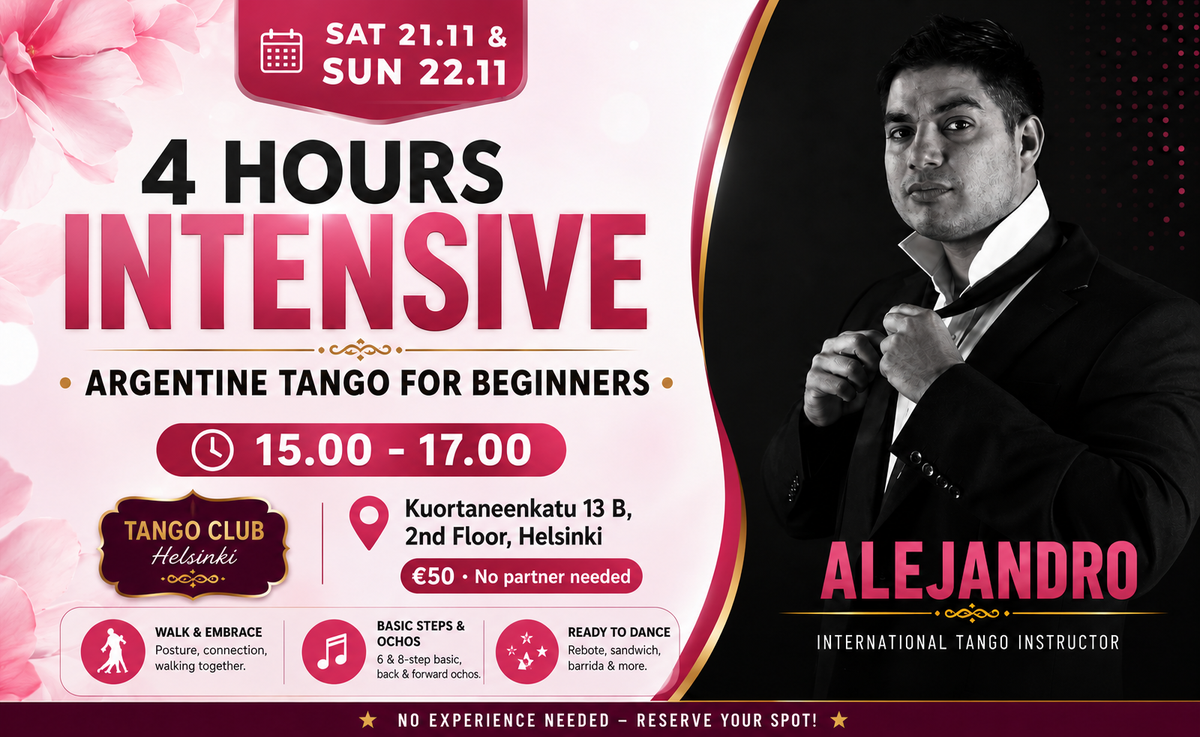 Tango Beginners Intensive 21–22/11