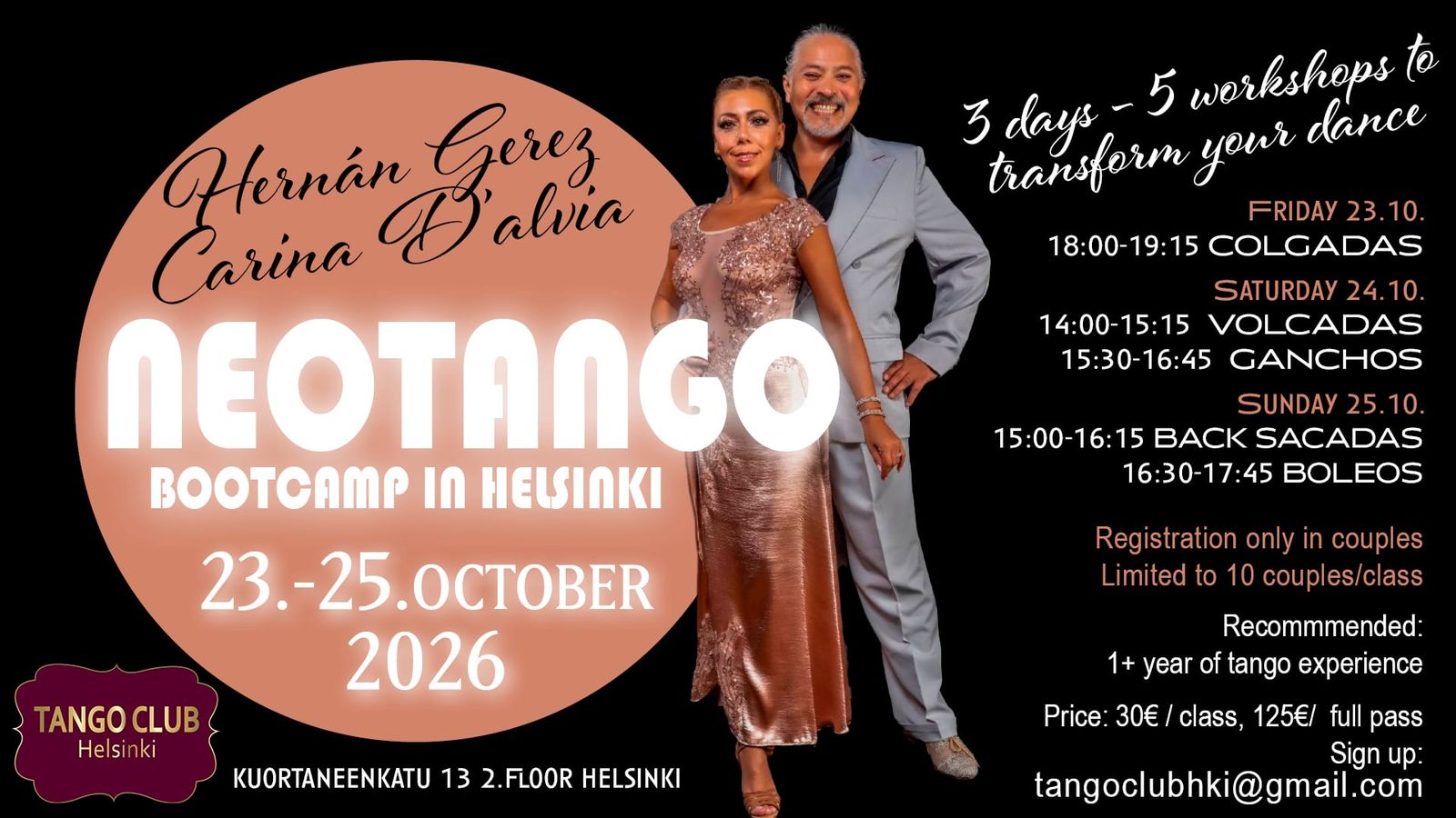 Neotango Bootcamp Helsinki
