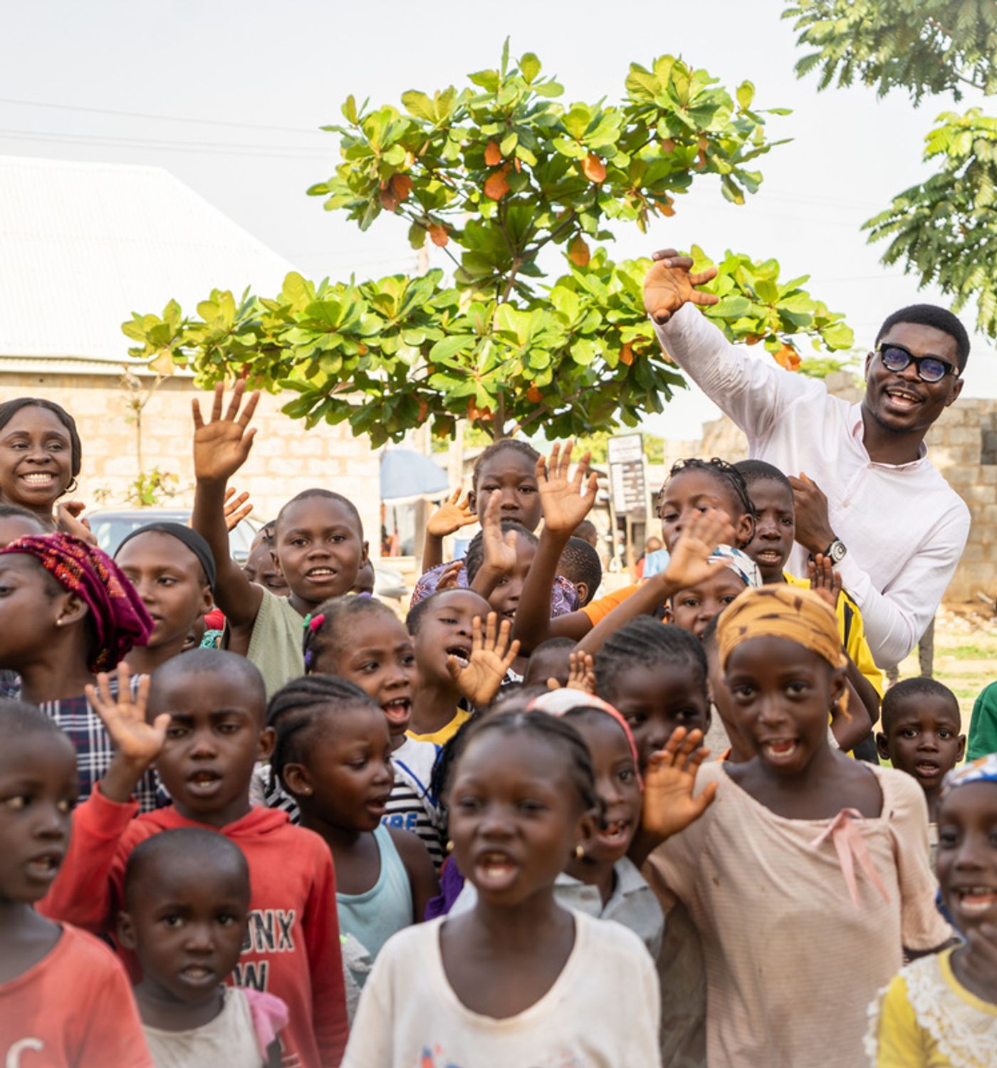 Children at the MedWHOLE Academy Summer School in Kunyami Village