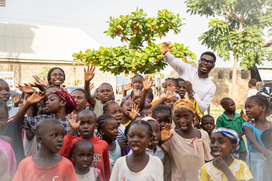 Children at the MedWHOLE Academy Summer School in Kunyami Village