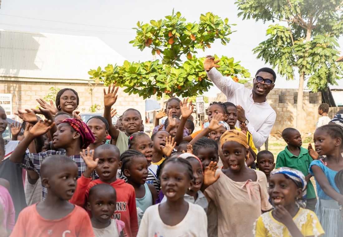 Children at the MedWHOLE Academy Summer School in Kunyami Village