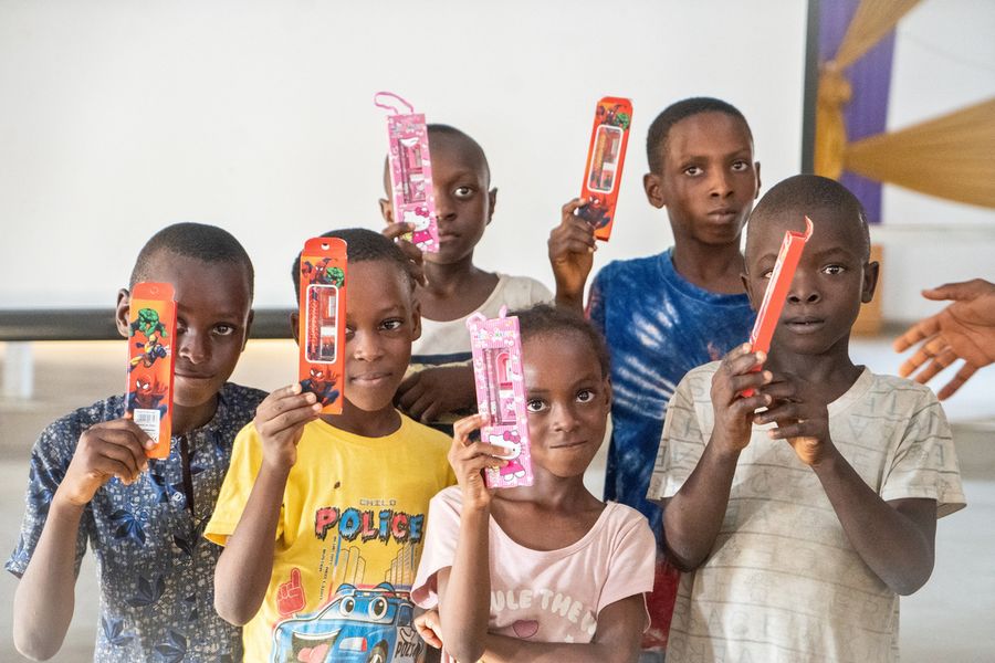 Children at the MedWHOLE Academy Summer School in Gosa