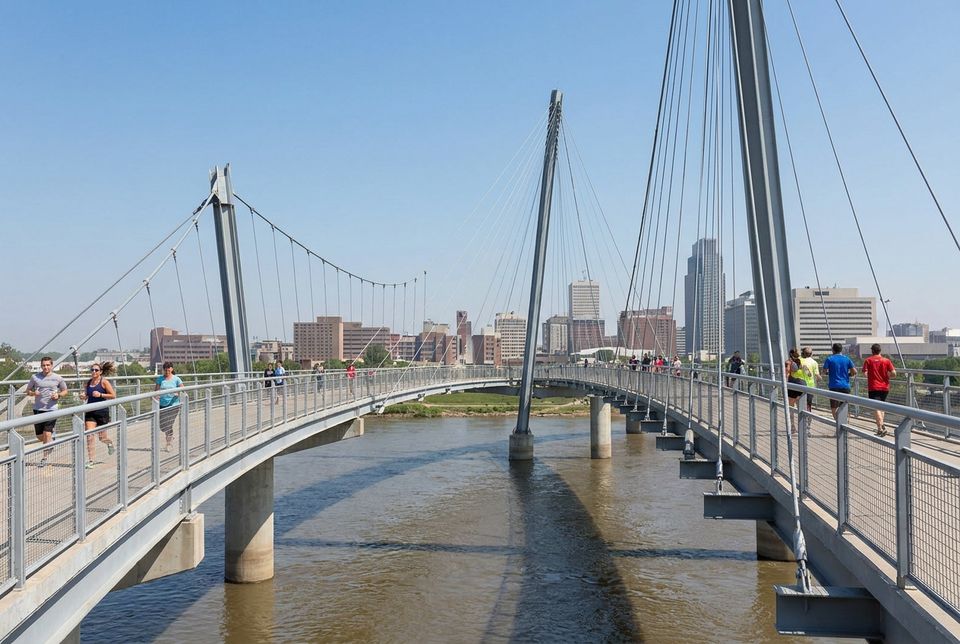Bob Kerrey Bridge over Missouri River in Omaha