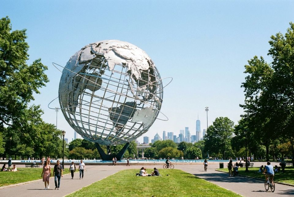 Flushing Meadows park with Unisphere in Queens