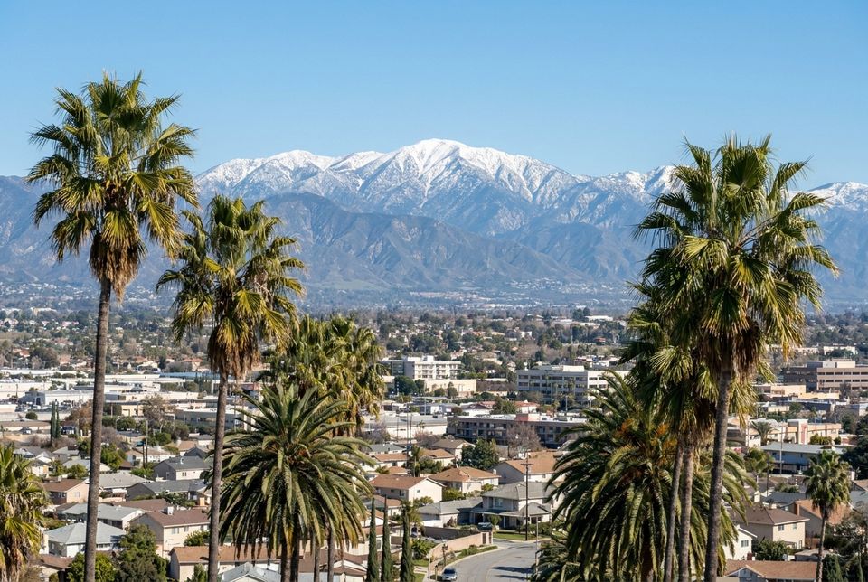 San Bernardino Mountains from the city
