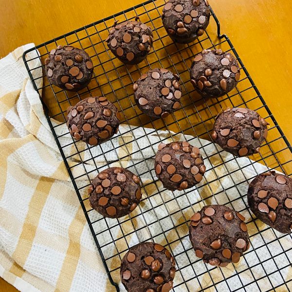 Muffins De Chocolate De Fermentação Natural (opcional)