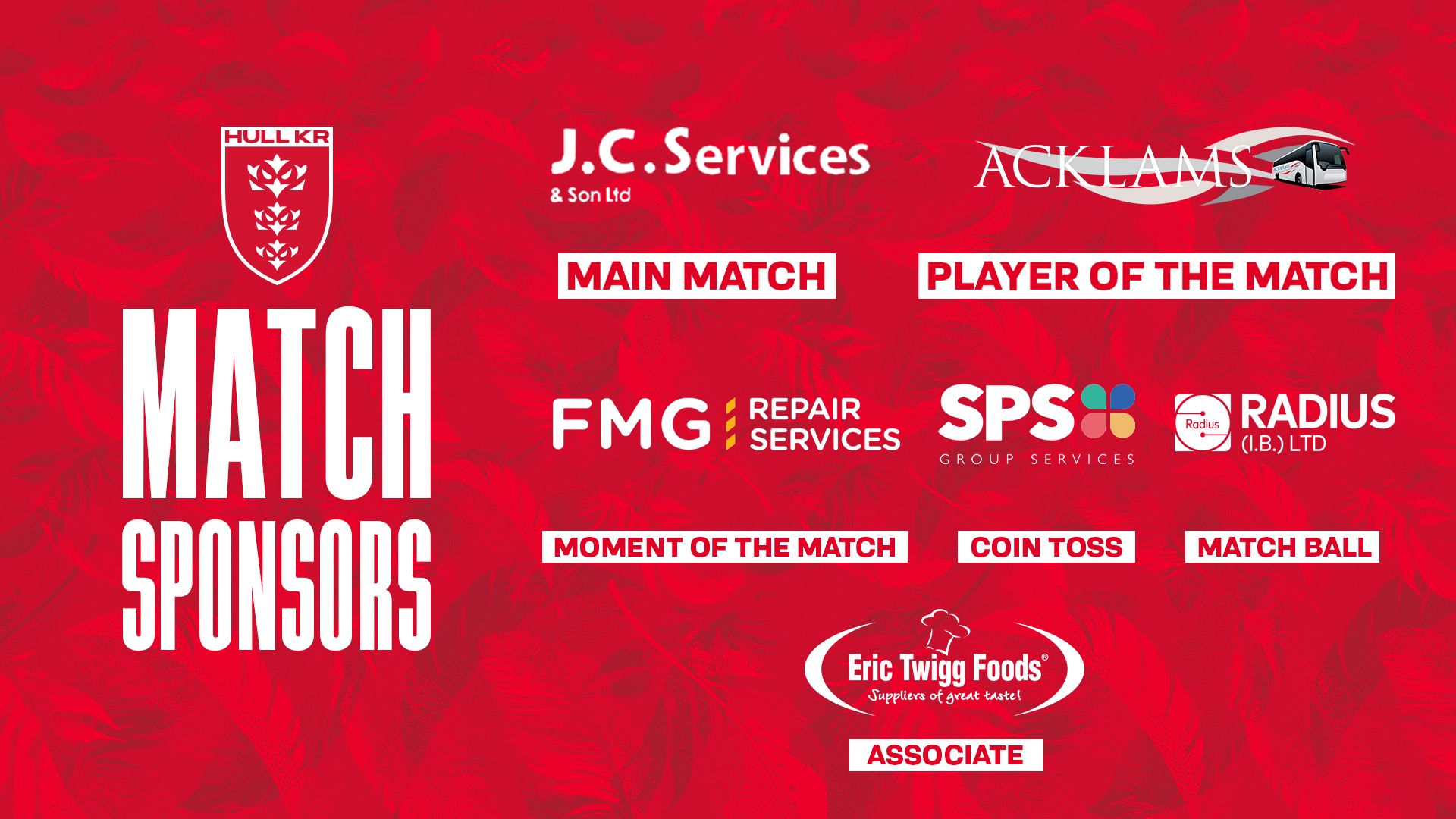Thank You to Our Round Match Sponsors