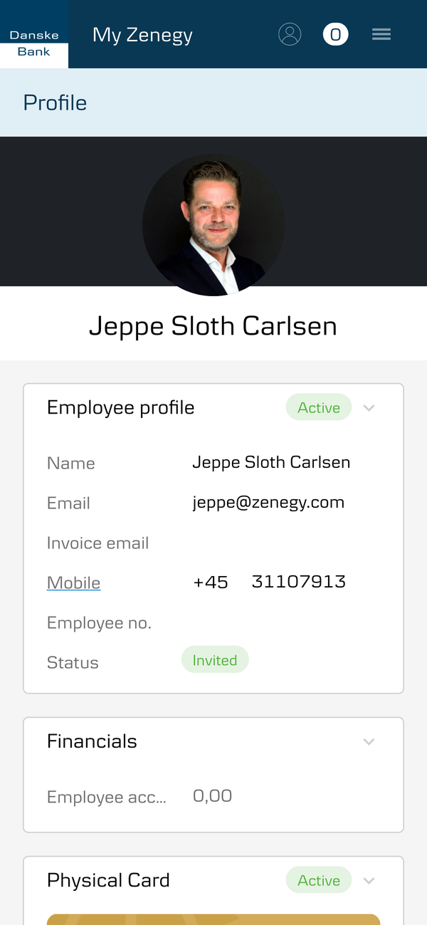 Responsive product design of employee profile in white-label expense management