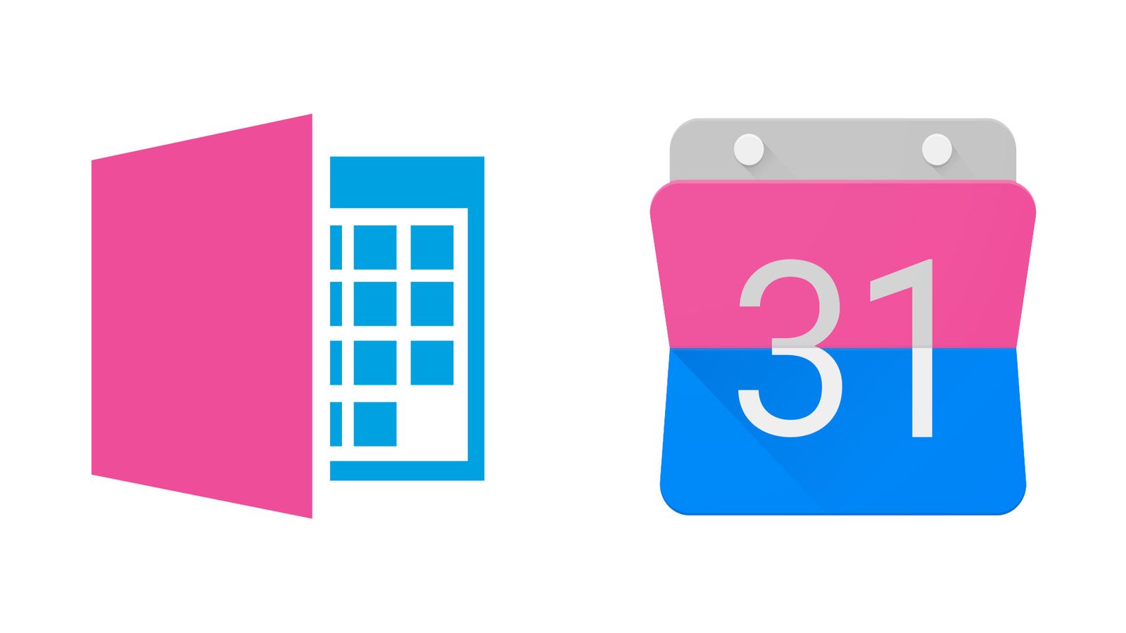 Integration design showing Microsoft Outlook and Google Calendar icons for fintech application