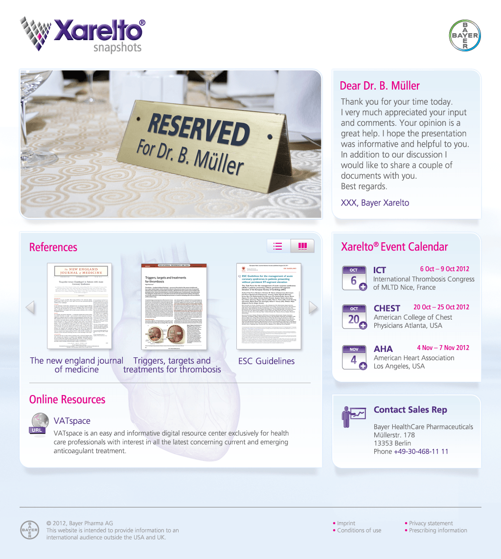 Interface design af personaliseret portal med reserveret plads og informationselementer til sundhedsfaglige