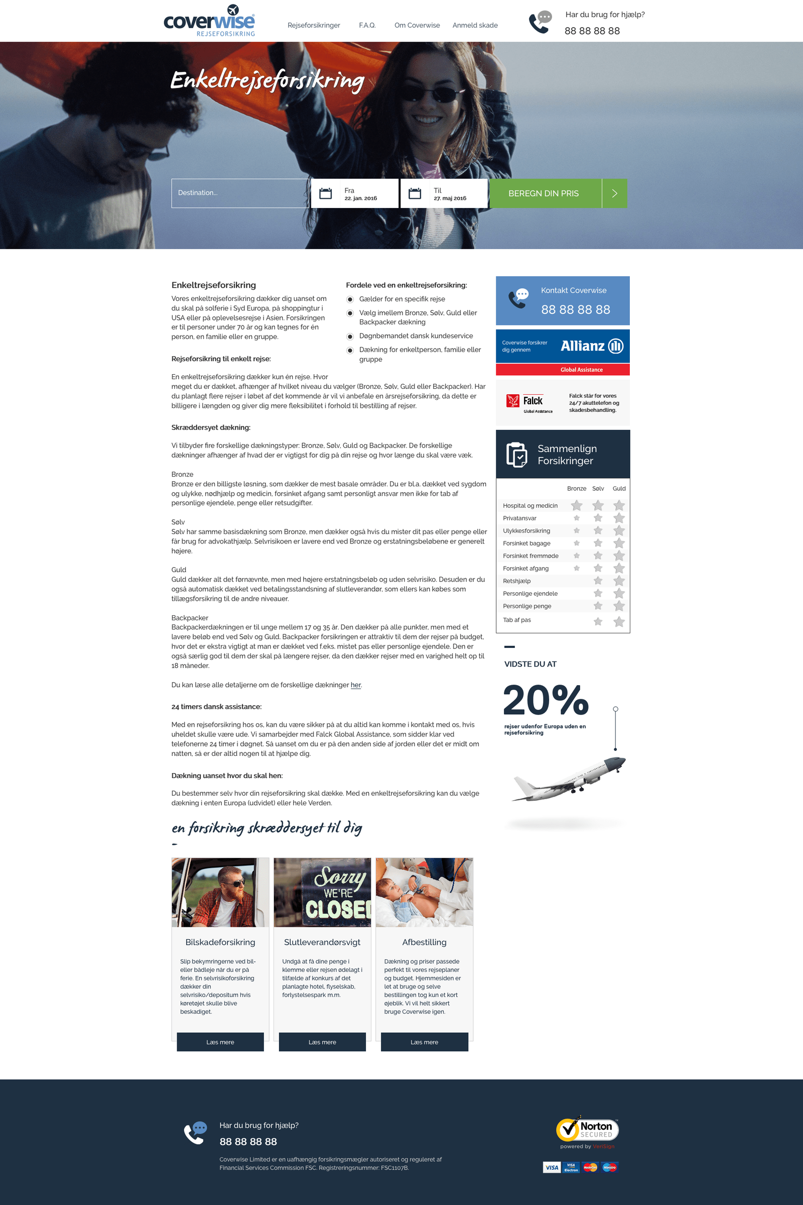 Interaction design for insurance booking interface with destination search, date picker and conversion button