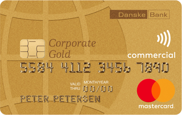 Card design and visual identity for Corporate Gold Mastercard