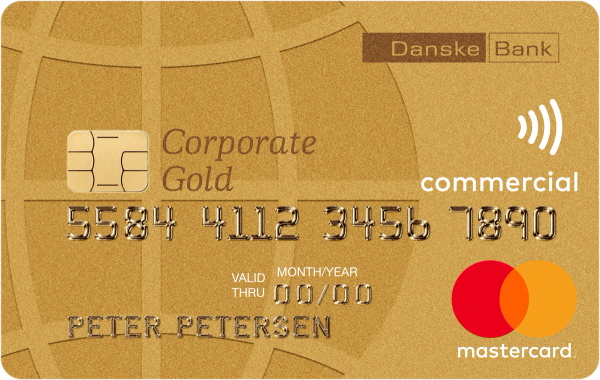 Kortdesign og visual identity for Corporate Gold Mastercard
