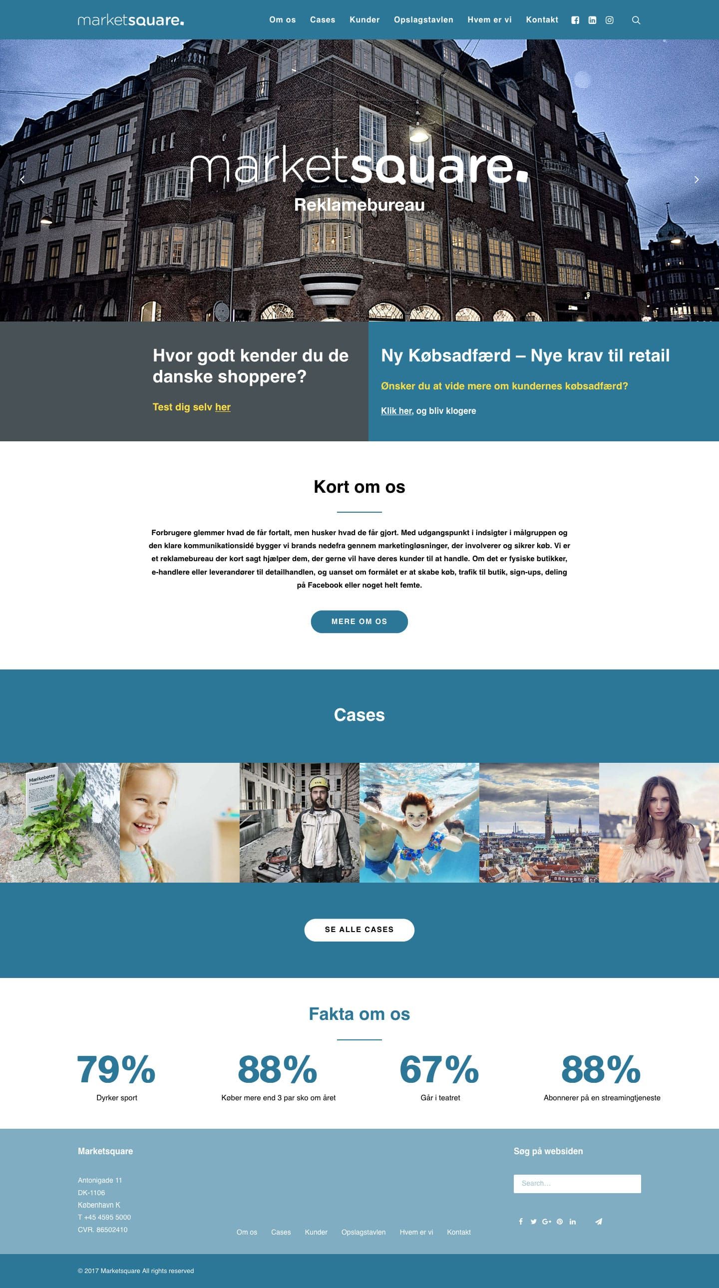 Landing page design with service design and content strategy for advertising agency - responsive WordPress site