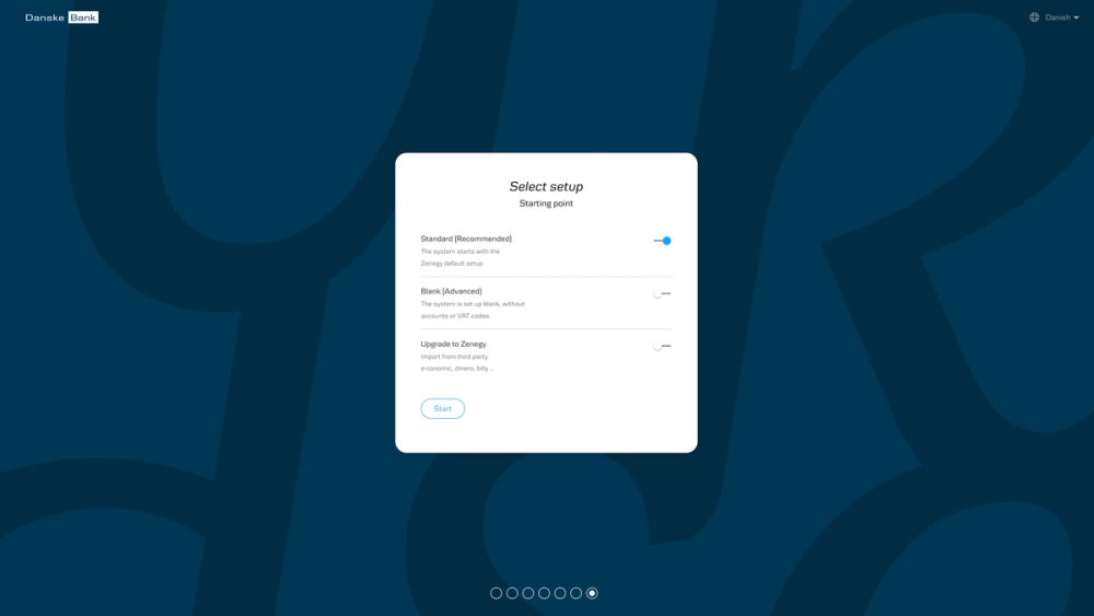 Product design onboarding interface with themed setup options