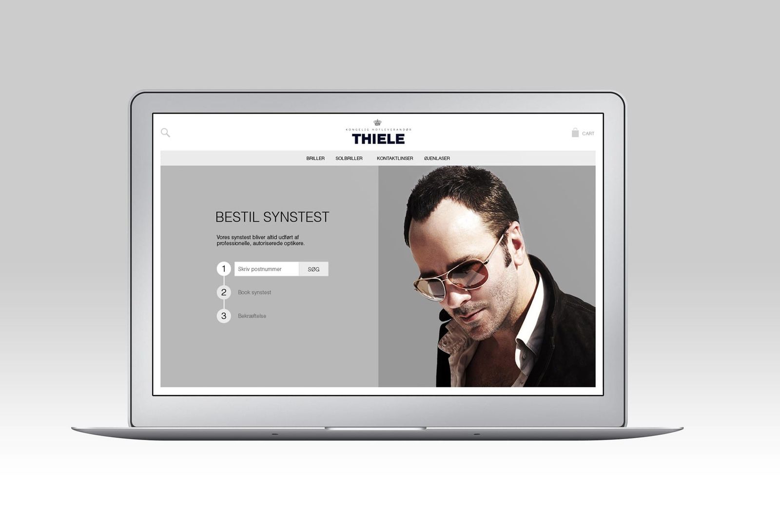 Web design: Responsive webshop med produktfiltrering efter køn, mærke og stil til Danmarks ældste optikerkæde