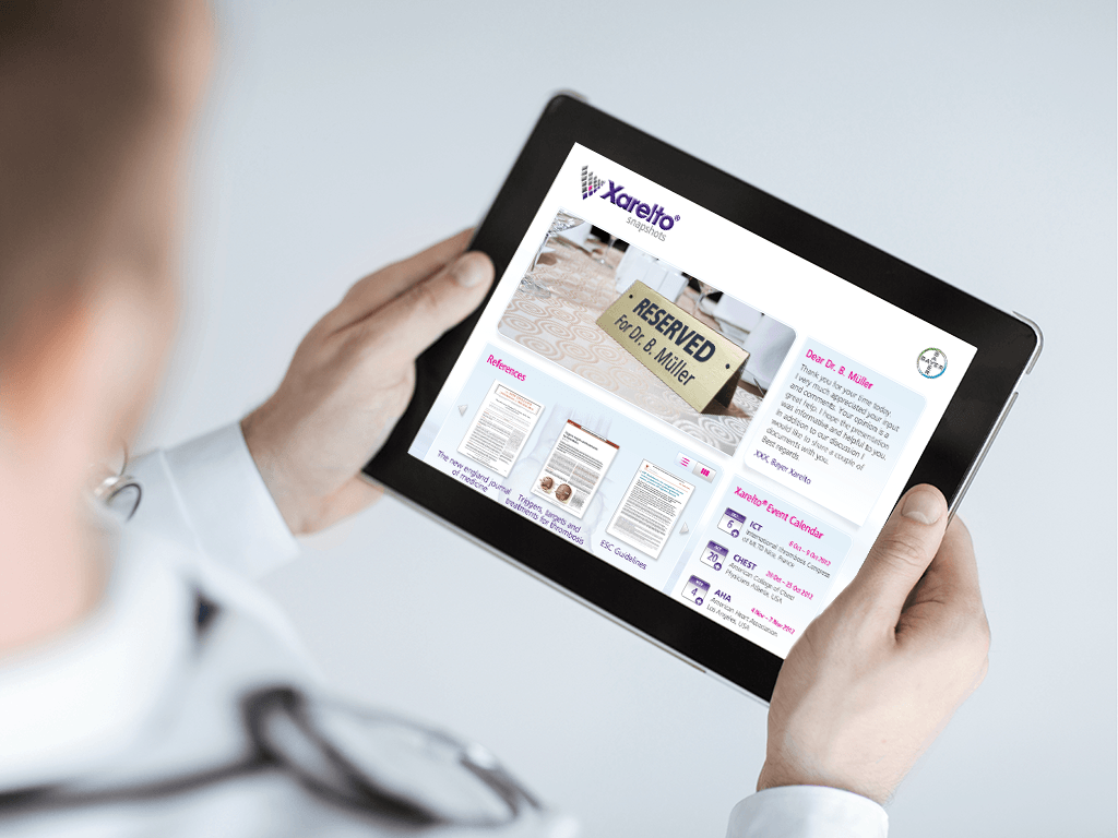 iPad-baseret eDetailer med personaliseret portal og risikokalkulator til iOS og Android