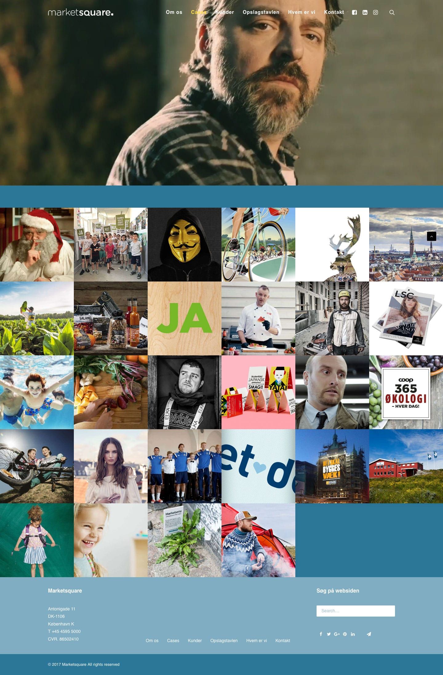 Web design portfolio grid displaying responsive design cases across social content, email marketing and SEO strategy