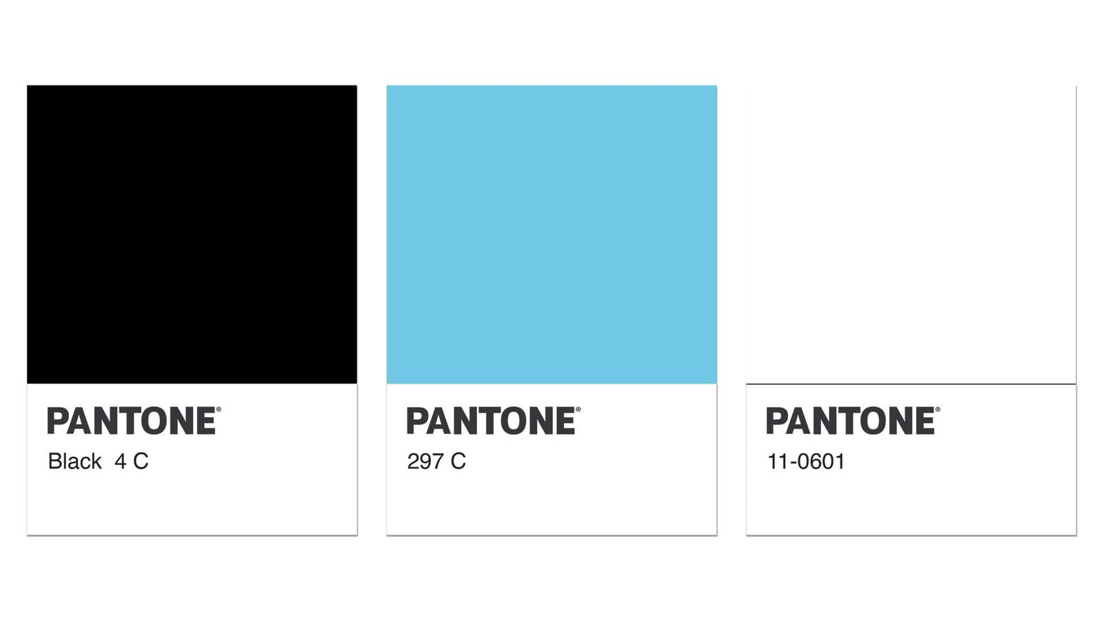 Farvepalette til artikelserien Connies køkken viser sortnuancer, himmelblå og hvidt til moderne madfotografi