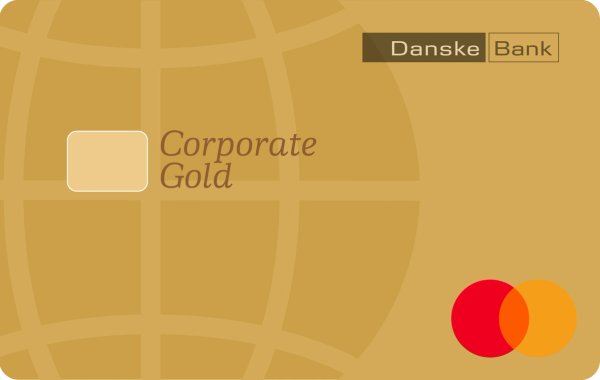 Payment card design and visual branding for Corporate Gold card