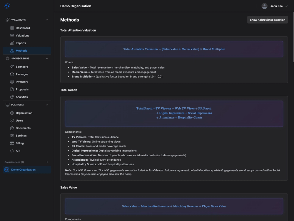 Full notation view — dark mode