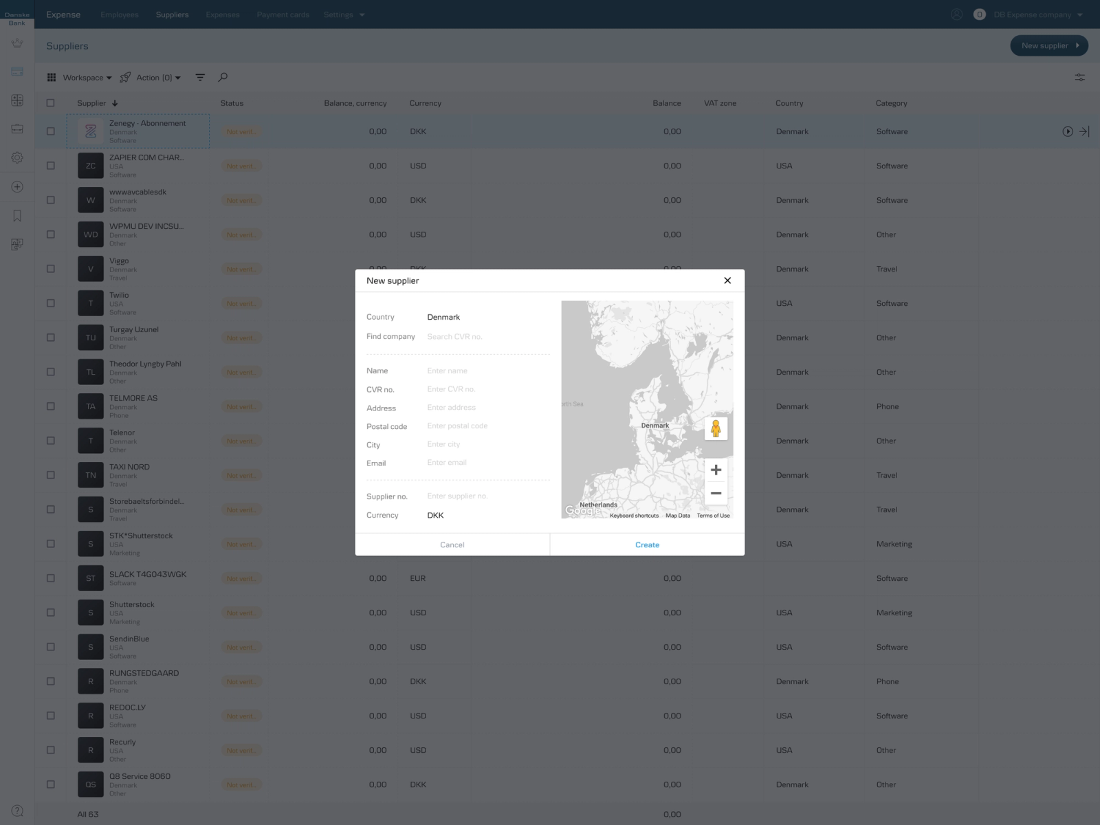 SaaS product design interface for intelligent expense management