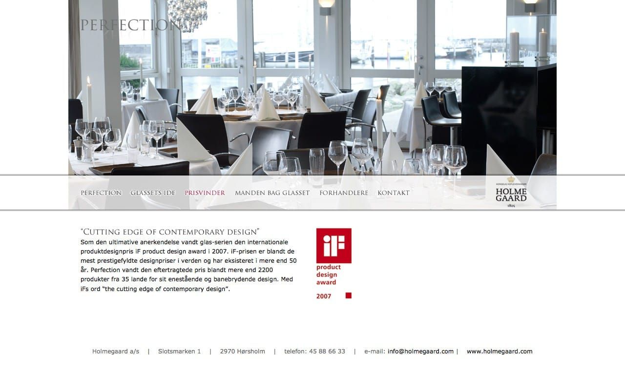UI design for premium glassware product site – elegant restaurant tableware interface with city view